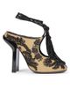Dries Van Noten Women's Beaded Cotton Canvas Stiletto Mules - 6