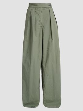Dries Van Noten Women's Pamplona Stretch Cotton Pleated Pants