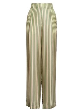 Dries Van Noten Women's Pila Striped Pleated Wide-Leg Pants