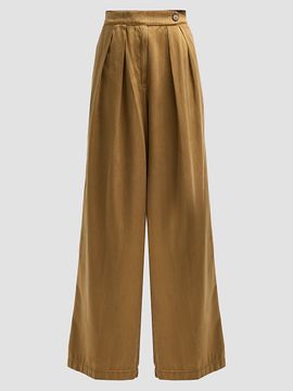 Dries Van Noten Women's Pleated Wide-Leg Trousers