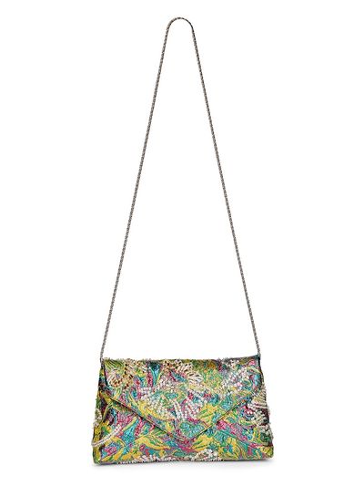 Dries Van Noten Women's Small Embellished Floral-Jacquard Envelope Clutch