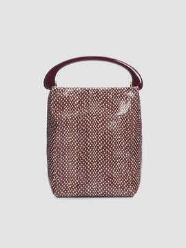 Dries Van Noten Women's Snake-Embossed Leather Top Handle Bag