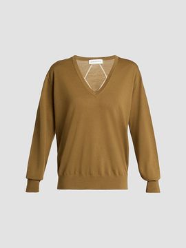 Dries Van Noten Women's Tuomas Bis Diamond-Stitch Merino Wool Sweater