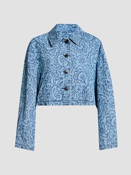 Dries Van Noten Women's Vondero Floral Denim Jacket