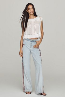 Driftwood Pia Mid-Rise Wide-Leg Jeans