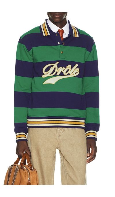 DrÃ´le De Monsieur DrÃ´le De Monsieur Drole Embroidered Stripes Polo
