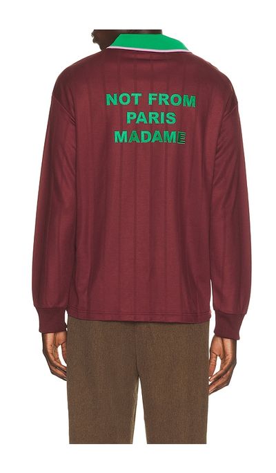 DrÃ´le De Monsieur DrÃ´le De Monsieur Slogan Long Sleeve Polo
