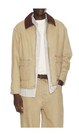 DrÃ´le De Monsieur DrÃ´le De Monsieur Washed Zipped Denim Jacket