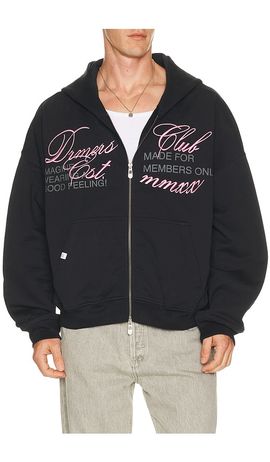 DRMERS CLUB DRMERS CLUB Cursive Zip Up Hoodie