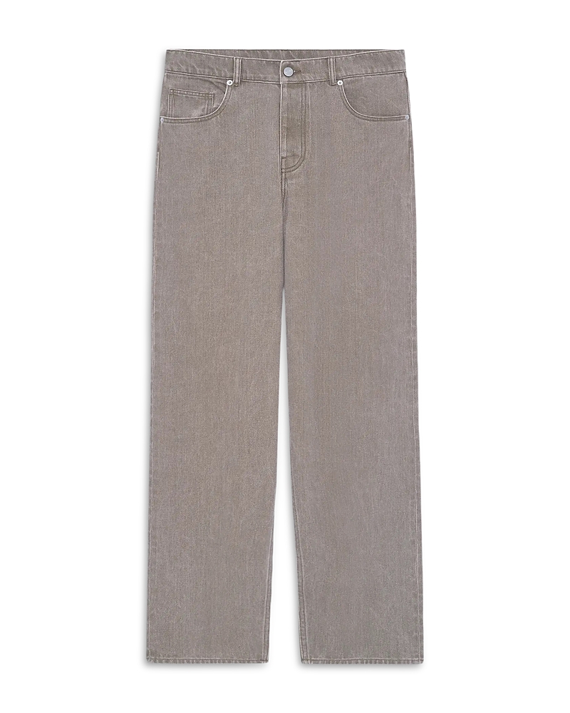 Drole De Monsieur Drole De Monsieur Washed Khaki Straight Fit Jeans