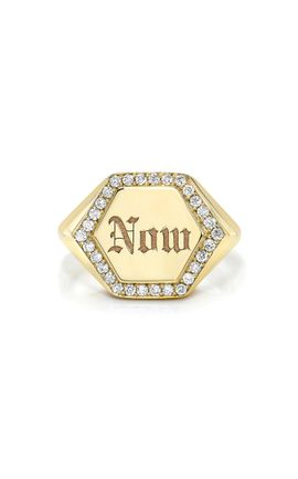 DRU. DRU. Now Signet 14K Yellow Gold Diamond Ring Gold