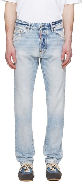 Dsquared2 Dsquared2 Blue Light Diagonale Wash Teddy Jeans