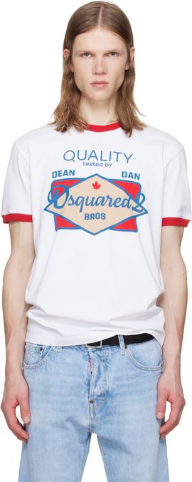 Dsquared2 Dsquared2 White D2 Daywear New Cool Fit T-shirt