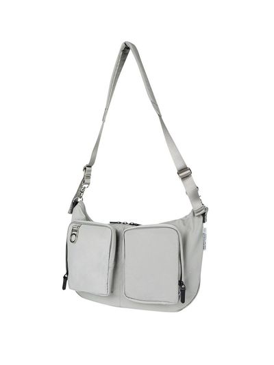 DTHIRTYONE Double Pocket Half-Moon Crossbag_Warm Sand
