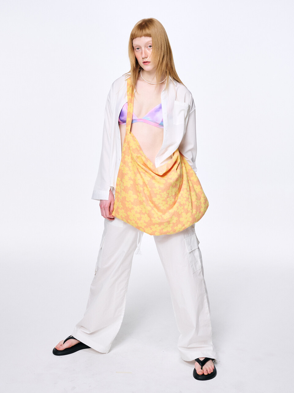 DU MATIN Flower Beach Towel Shoulder Bag