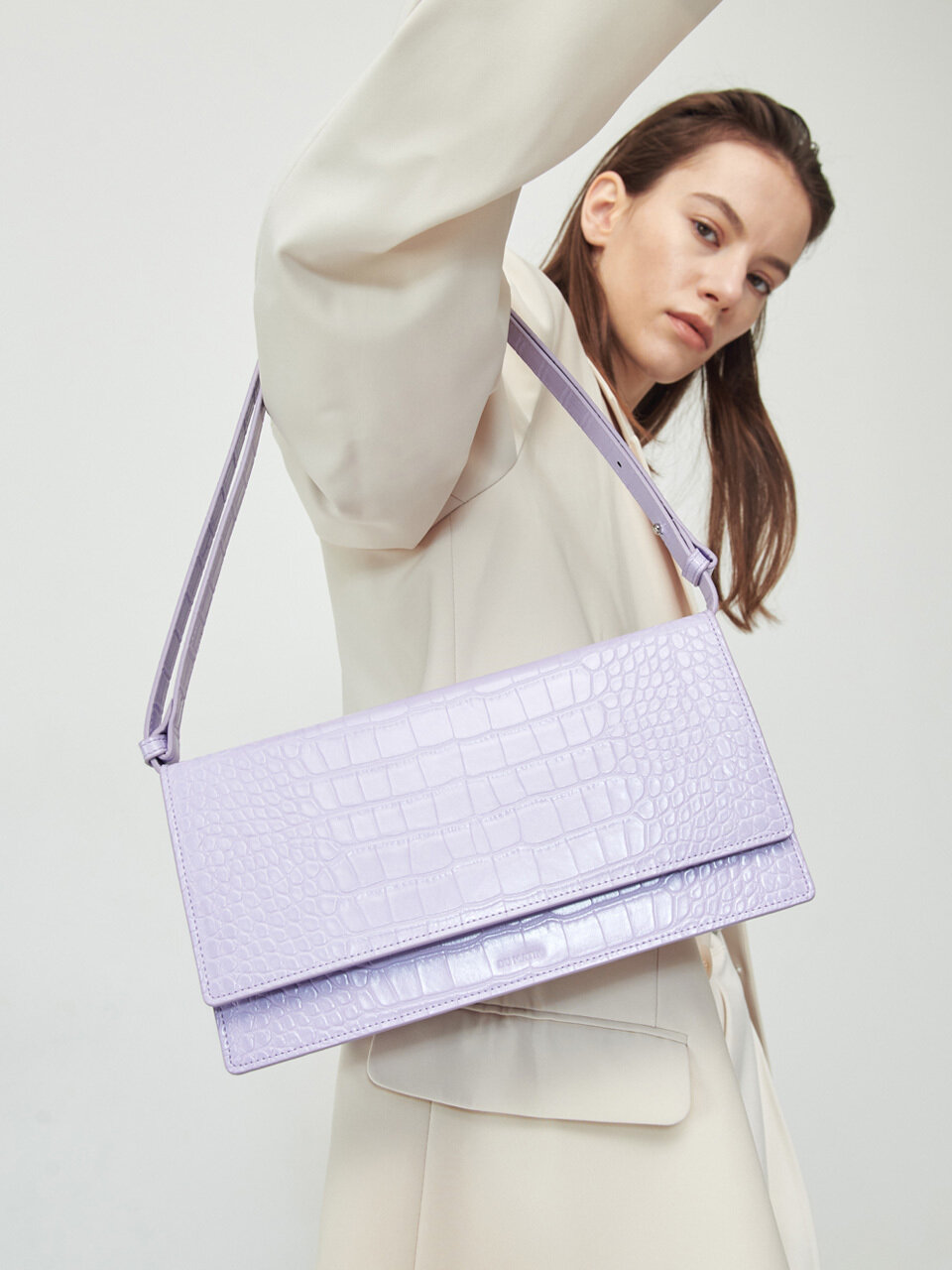 DU MATIN Matin Croc Bag_Lilac