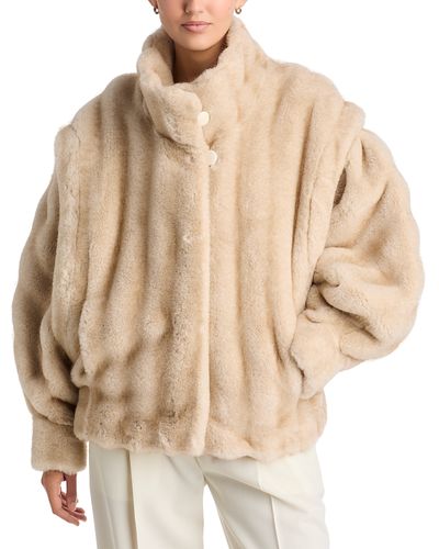 Ducie Ducie Katja Faux Fur Funnel Neck Coat