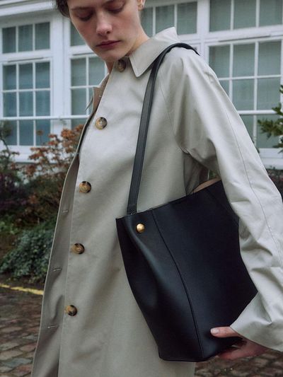 DUFOIS Leather Unbalanced Shoulder Bag_2Colors