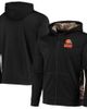 DUNBROOKE Men's Dunbrooke Black/Realtree Camo Cleveland Browns Decoy Tech Fleece Full-Zip Hoodie  - 1