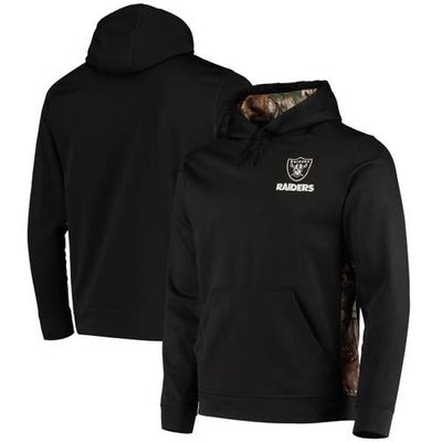 DUNBROOKE Men's Dunbrooke Black/Realtree Camo Las Vegas Raiders Logo Ranger Pullover Hoodie 