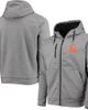 DUNBROOKE Men's Dunbrooke Charcoal Cleveland Browns Shag Tri-Blend Full-Zip Raglan Hoodie  - 1
