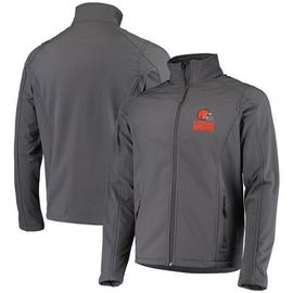 DUNBROOKE Men's Dunbrooke Charcoal Cleveland Browns Sonoma Softshell Full-Zip Jacket 