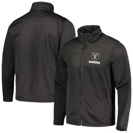 DUNBROOKE Men's Dunbrooke Heather Black Las Vegas Raiders Explorer Tech Full-Zip Jacket 