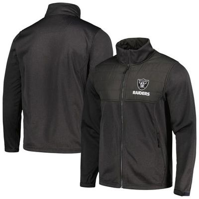 DUNBROOKE Men's Dunbrooke Heather Black Las Vegas Raiders Explorer Tech Full-Zip Jacket 