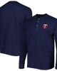 DUNBROOKE Men's Dunbrooke Minnesota Twins Navy Maverick Long Sleeve T-Shirt  - 1