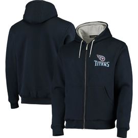 DUNBROOKE Men's Dunbrooke Navy Tennessee Titans Craftsman Thermal-Lined Full-Zip Hoodie 