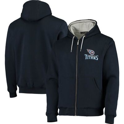 DUNBROOKE Men's Dunbrooke Navy Tennessee Titans Craftsman Thermal-Lined Full-Zip Hoodie 
