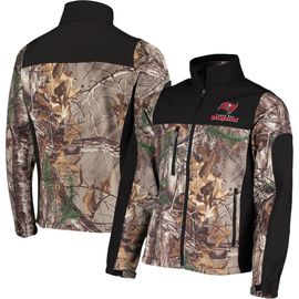 DUNBROOKE Men's Dunbrooke Realtree Camo/Black Tampa Bay Buccaneers Circle Hunter Softshell Full-Zip Jacket 