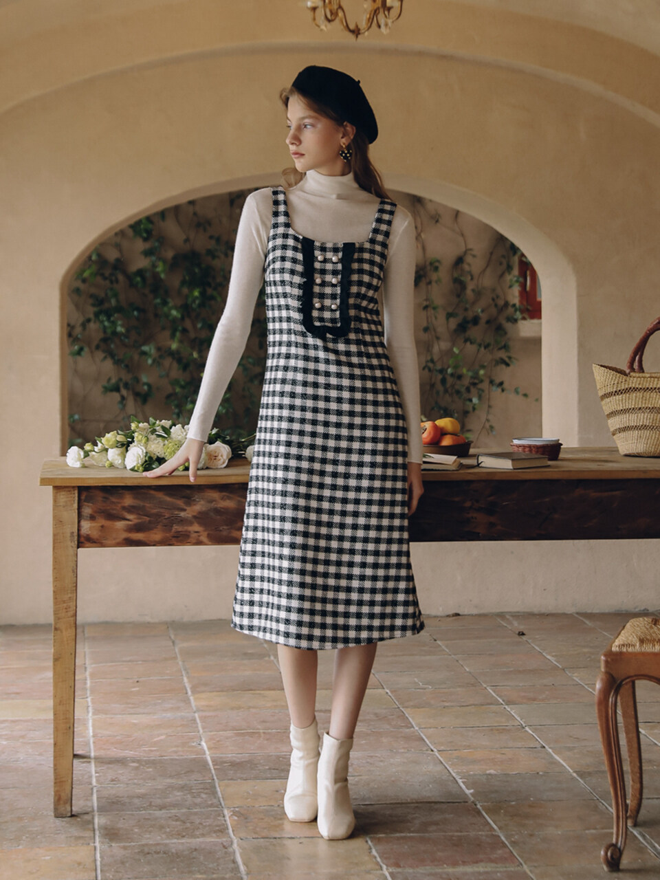 DUNDROP Aromatic Strap Skirt