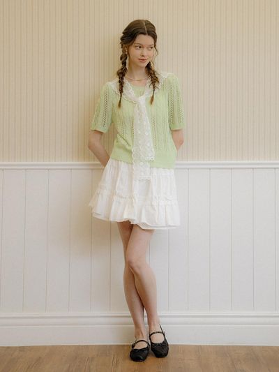 DUNDROP DD Pleated Skirt [White]