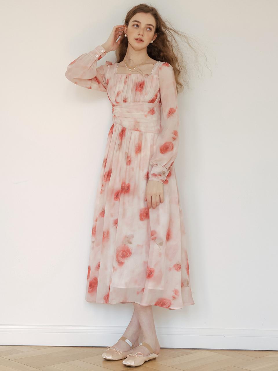 DUNDROP DD_Rose Blooming Long Dress