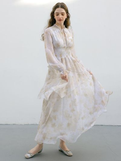 DUNDROP Temperament Layered Dress