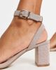 Dune London Dune London block heel sandals in rose gold - 2