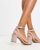 Dune London Dune London block heel sandals in rose gold - 3