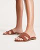 Dune London Dune London loopy slip on flat sandals in tan-Brown - 1