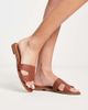 Dune London Dune London loopy slip on flat sandals in tan-Brown - 2