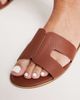 Dune London Dune London loopy slip on flat sandals in tan-Brown - 3
