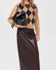 DUNST DUNST Argyle Crew Neck Sweater Camel Beige - 5