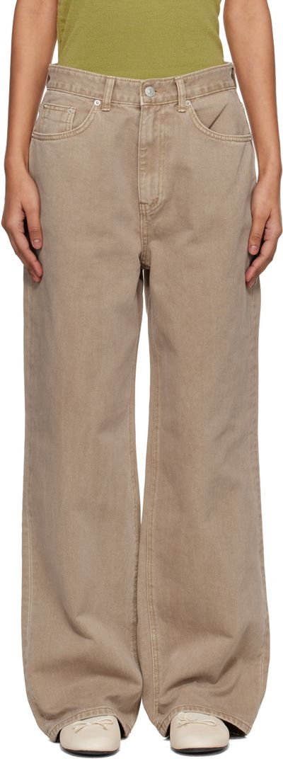 Dunst Dunst Beige Relaxed Wide Jeans