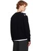 Dunst Dunst Black Argyle Crew Neck Sweater - 3