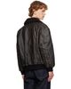 Dunst Dunst Black Detachable A-2 Leather Jacket - 3