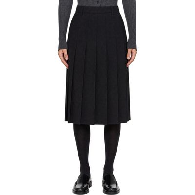 Dunst Dunst Black Pleats Midi Skirt
