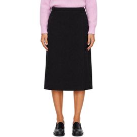 Dunst Dunst Black Pleats Wrap Midi Skirt