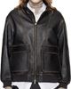 Dunst Dunst Black Stand Collared Leather Jacket - 1