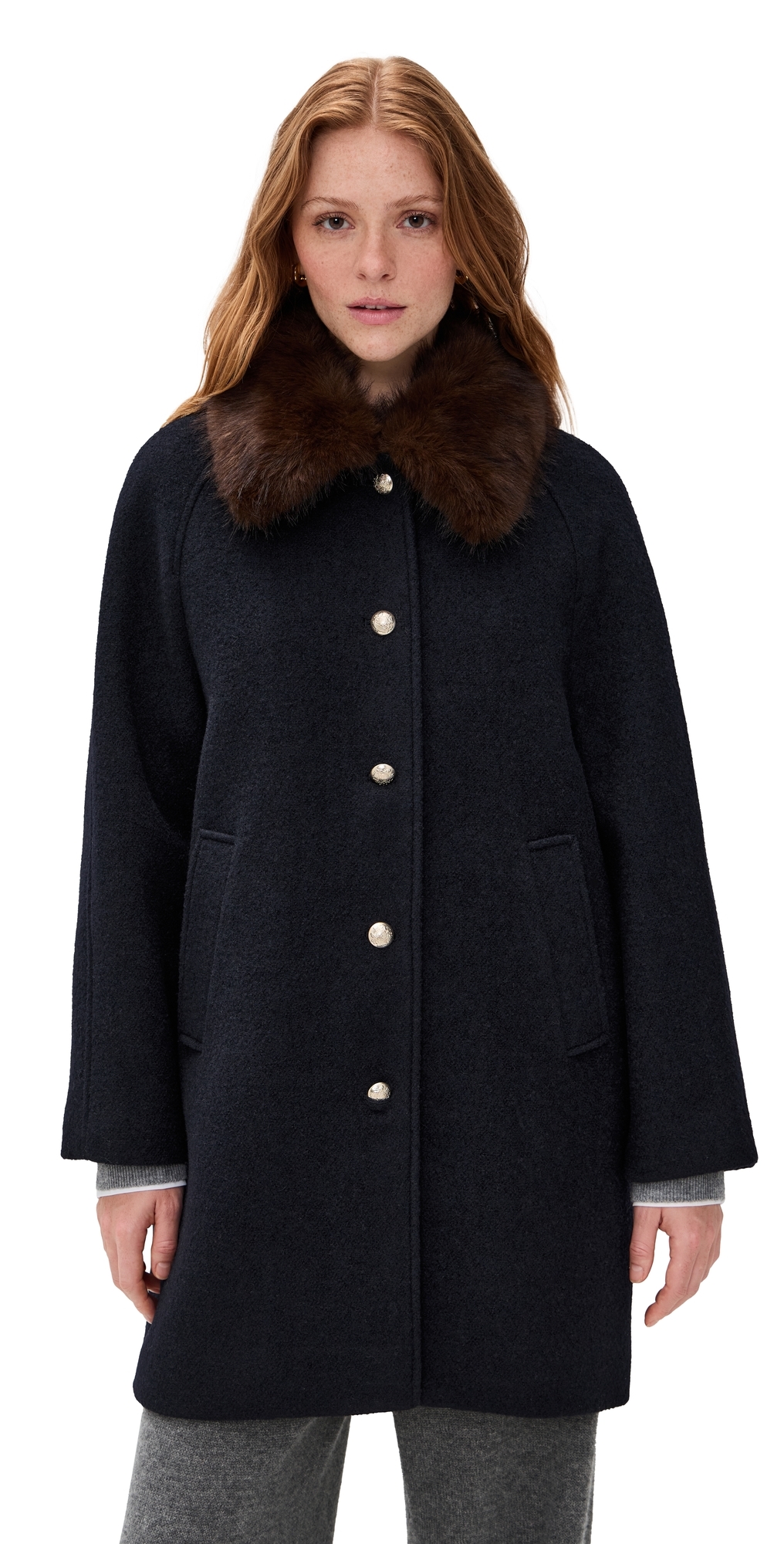 ジャケット・アウター tannat Boucle half coat boucle half coat | OHOTORO