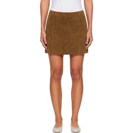 Dunst Dunst Brown Alter-Suede Miniskirt